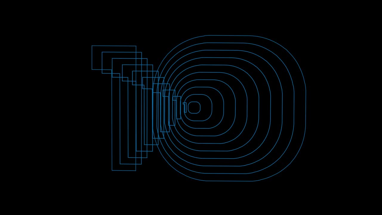 十到零数字倒计时运动图形背景。视频下载