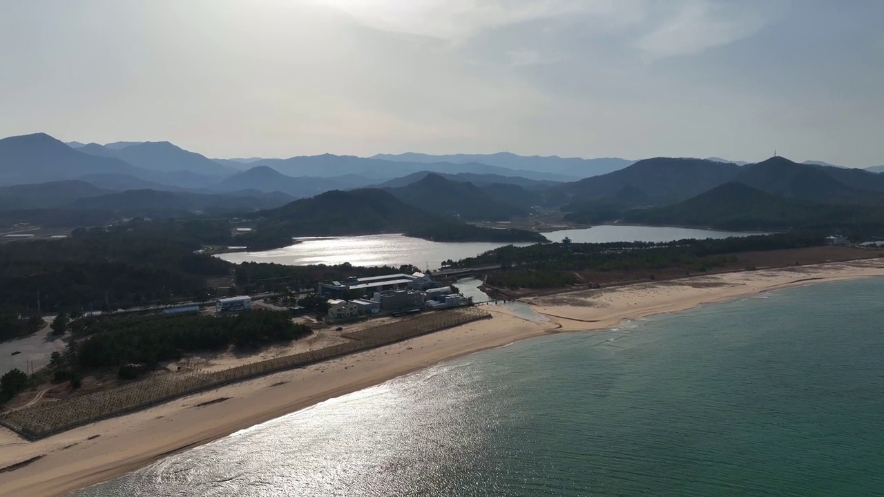 韩国江原道高城郡Songjiho海滩地区视频素材