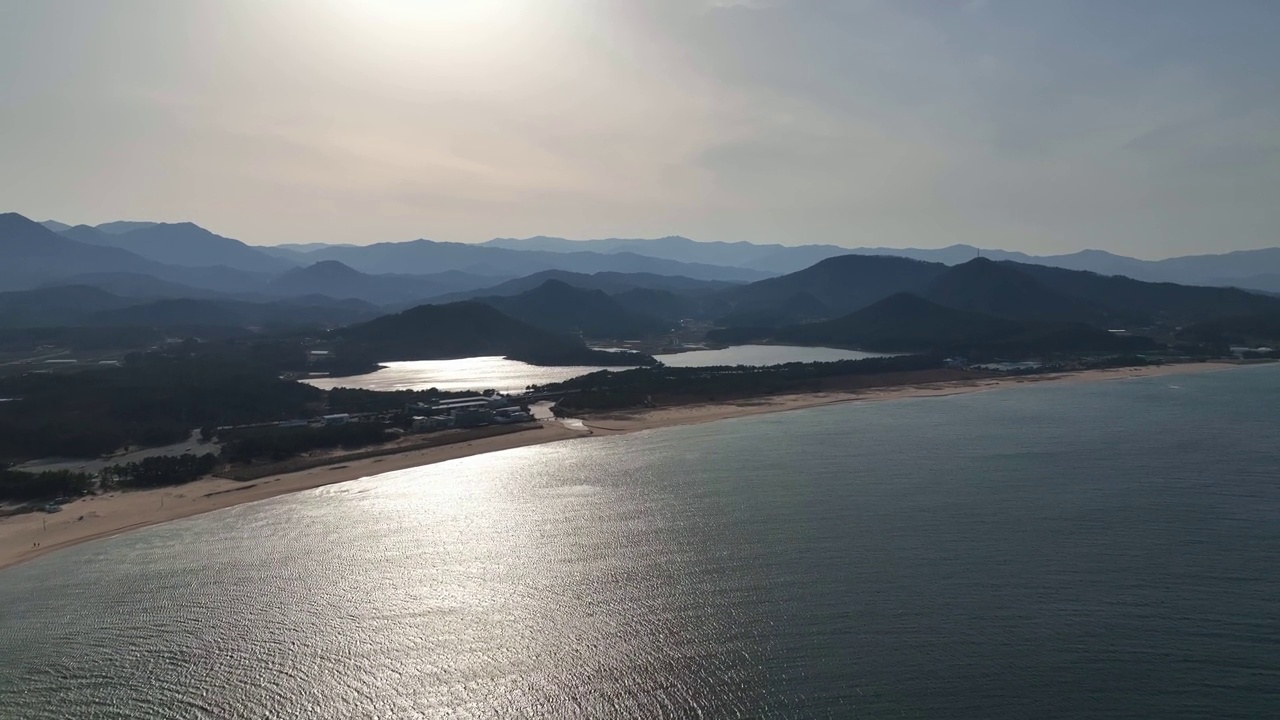 韩国江原道高城郡Songjiho海滩地区视频素材