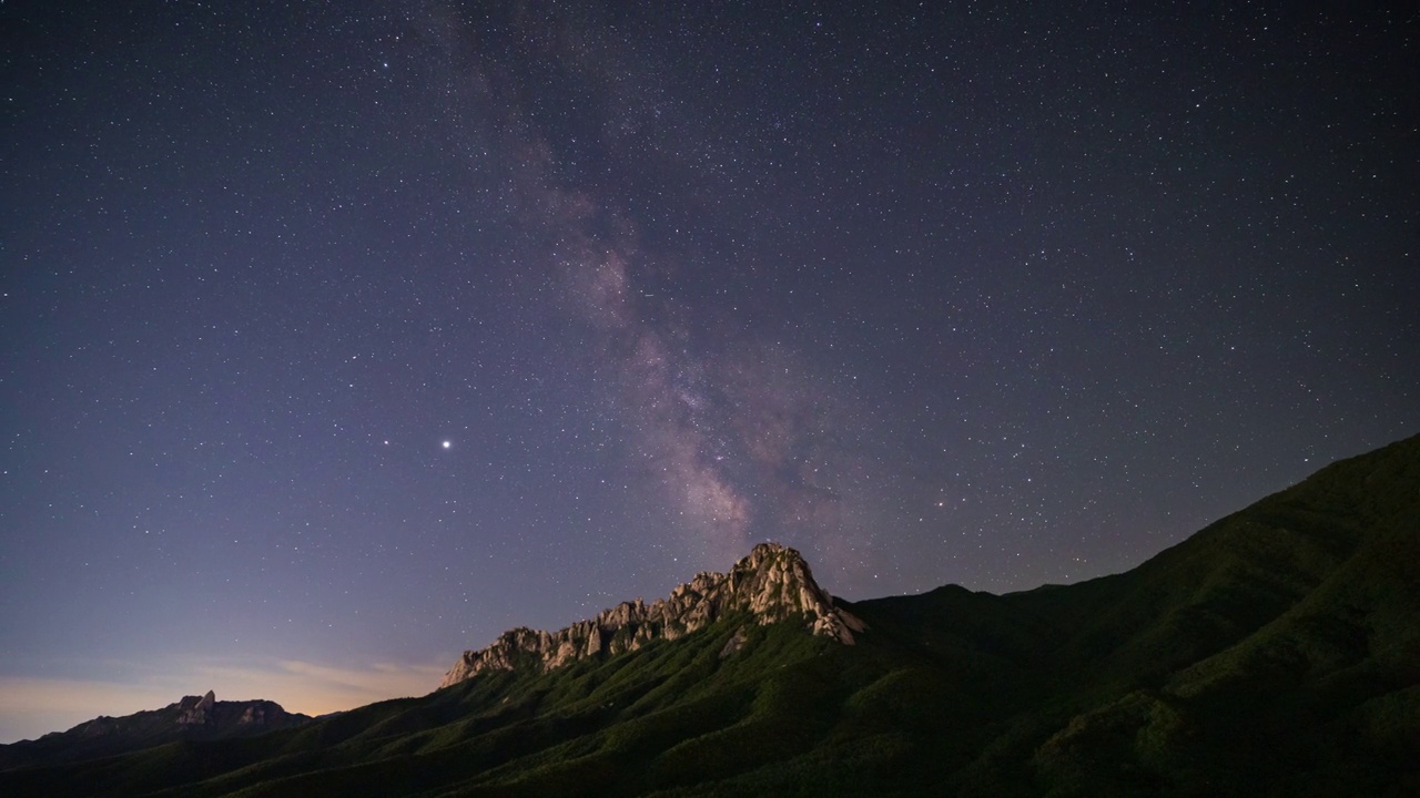 雪岳山和星系/江原道，韩国视频素材