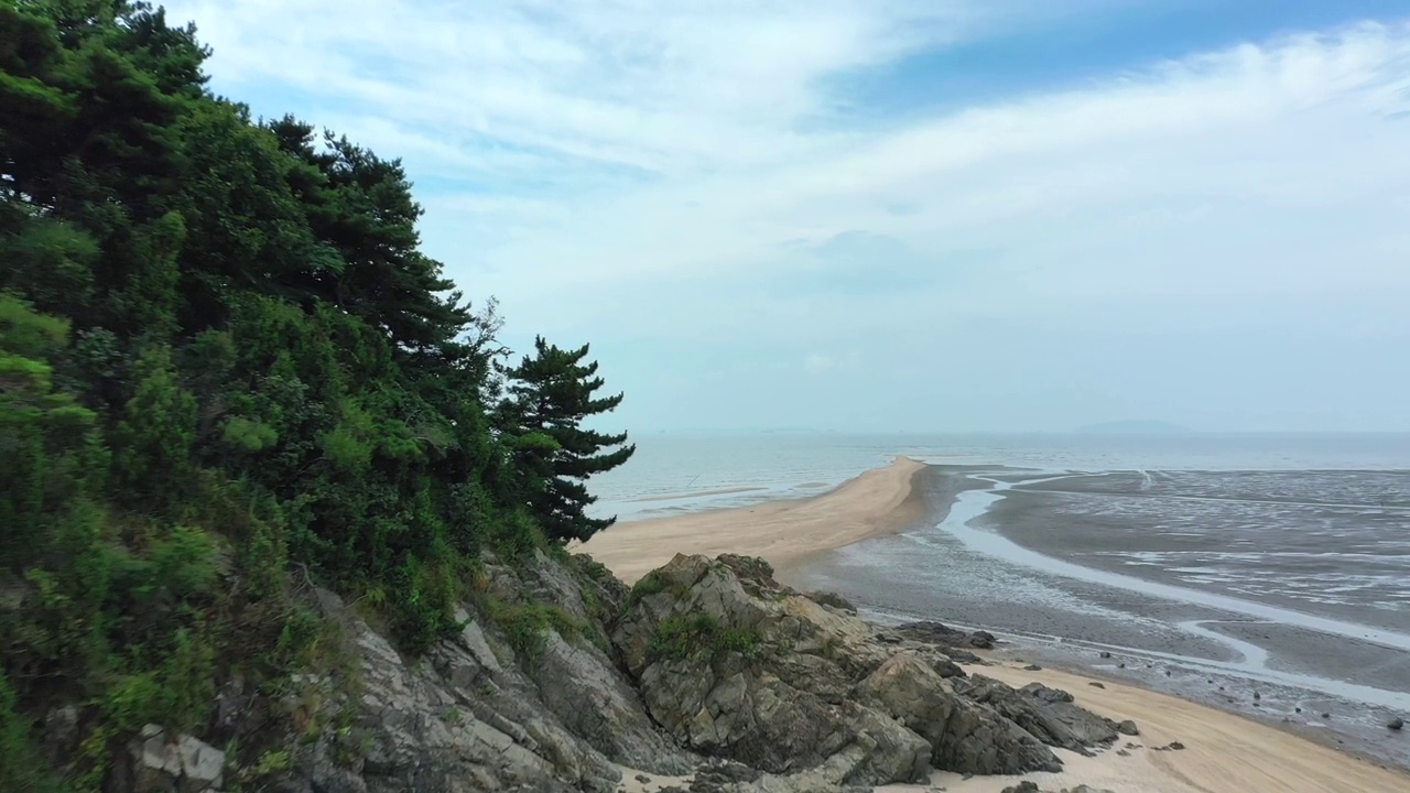 韩国仁川，Mokseom岛/ ongjin郡周围的海景视频素材