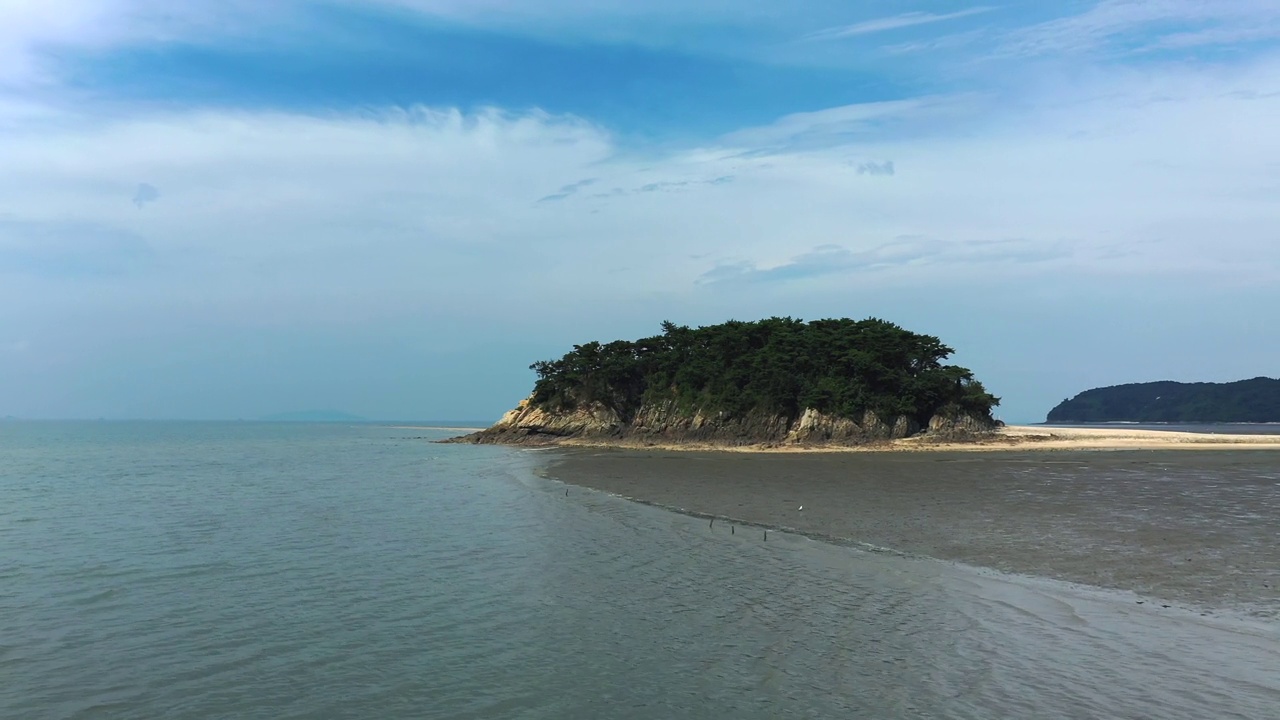 韩国仁川，Mokseom岛/ ongjin郡周围的海景视频素材