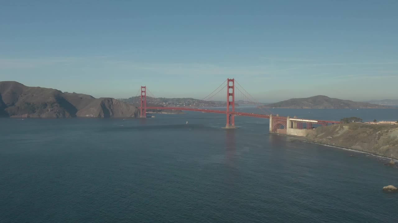 加利福尼亚州旧金山市水上桥的美丽景色视频素材