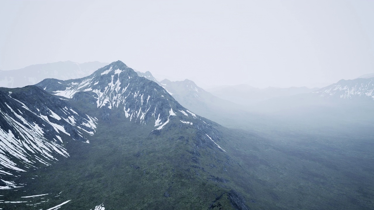 高加索山脉的山峰和皑皑白雪的壮丽景色视频素材