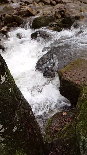 溪水慢镜头视频素材