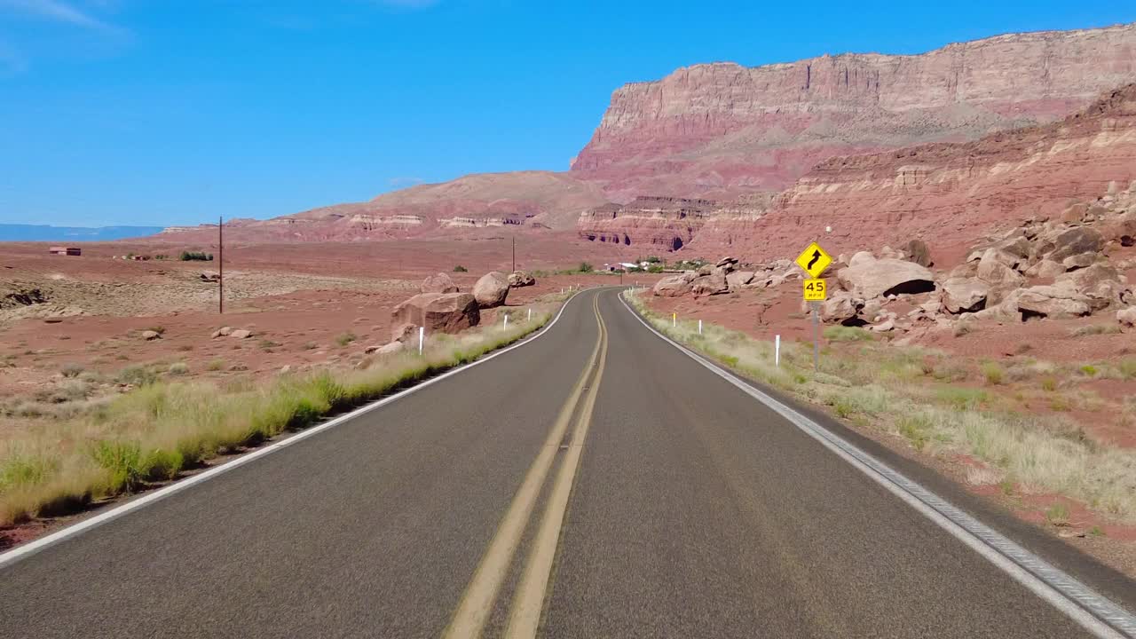 美国州际公路上的POV视频素材