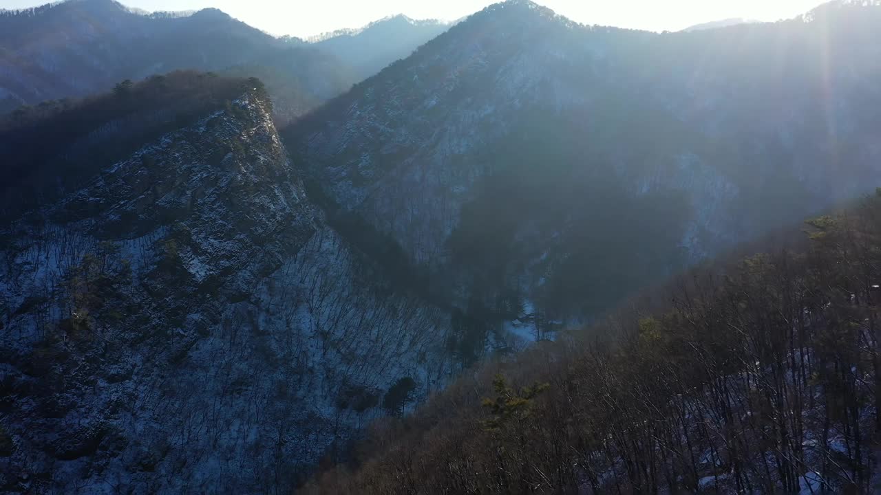 韩国江原道春川市奉花山的风景视频素材