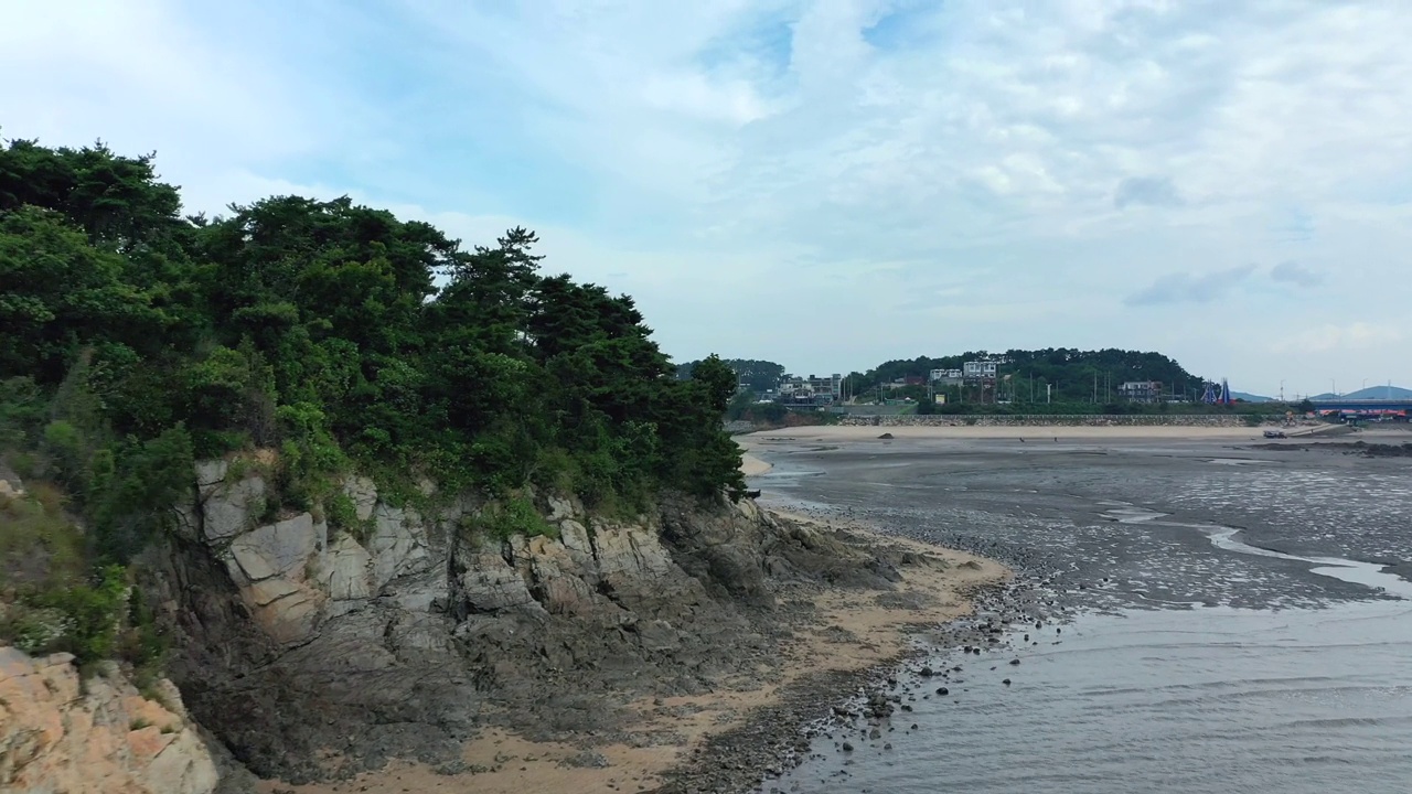 韩国仁川，Mokseom岛/ ongjin郡周围的海景视频素材