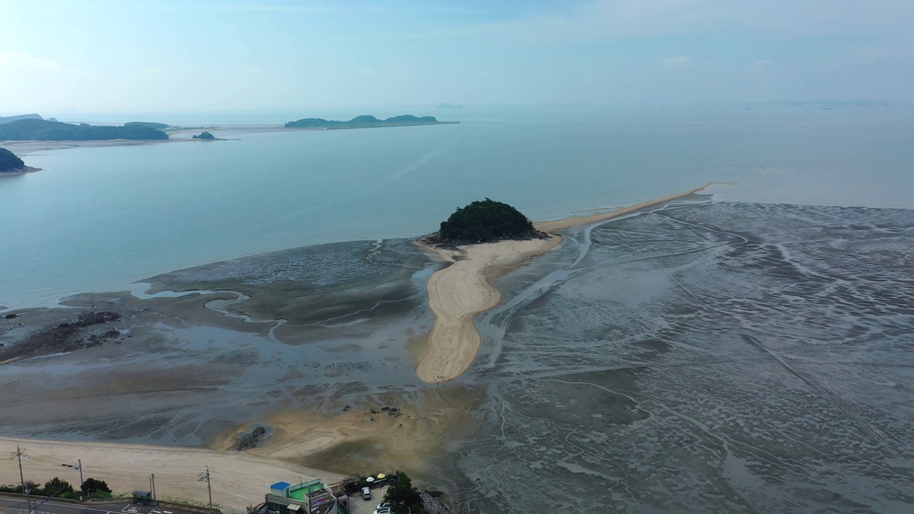 韩国仁川，Mokseom岛/ ongjin郡周围的海景视频素材