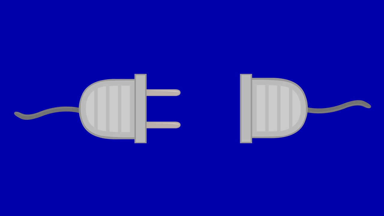 动画插头和插座视频素材