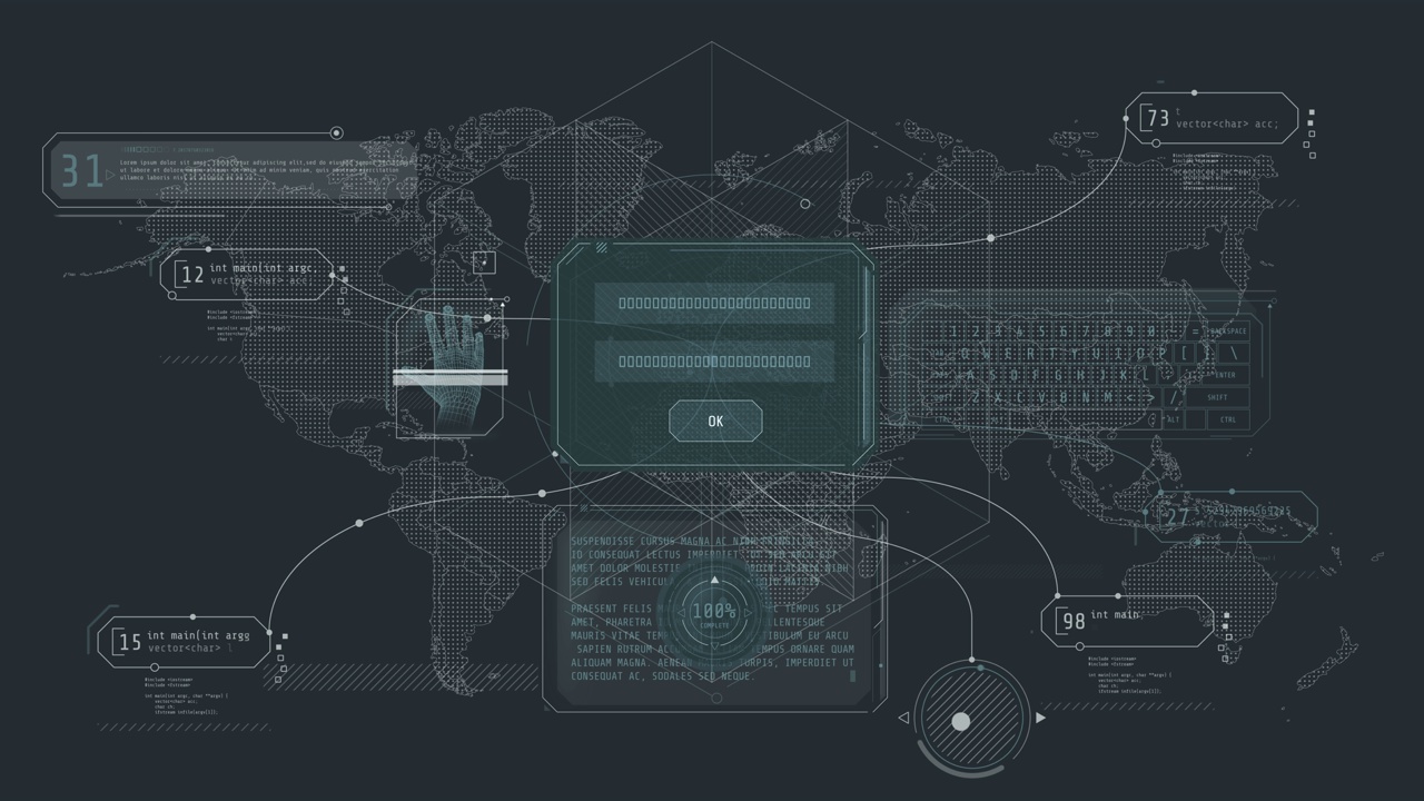 alpha通道上数据保护信息图的动画。视频素材