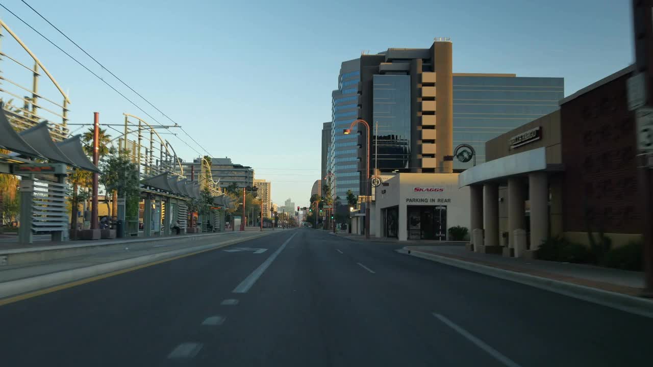 凤凰城市区驾驶板日落亚利桑那州美国04视频素材