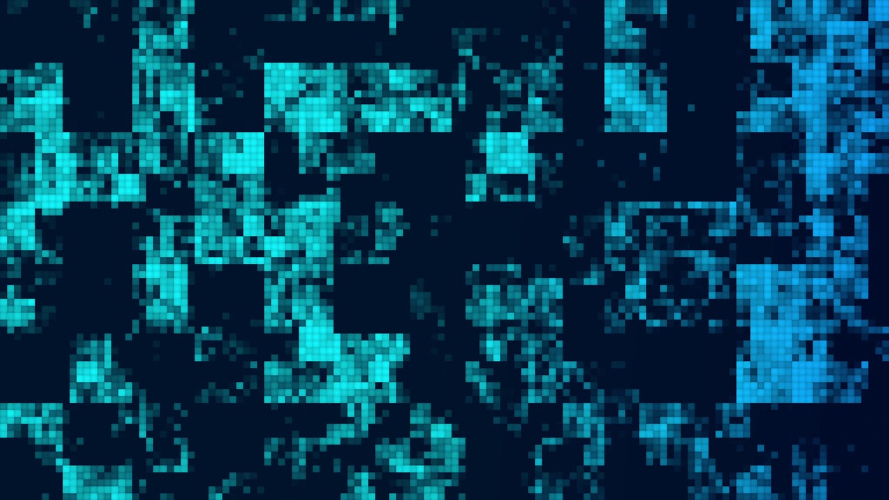 像素技术背景。抽象的技术和数字连接。视频下载