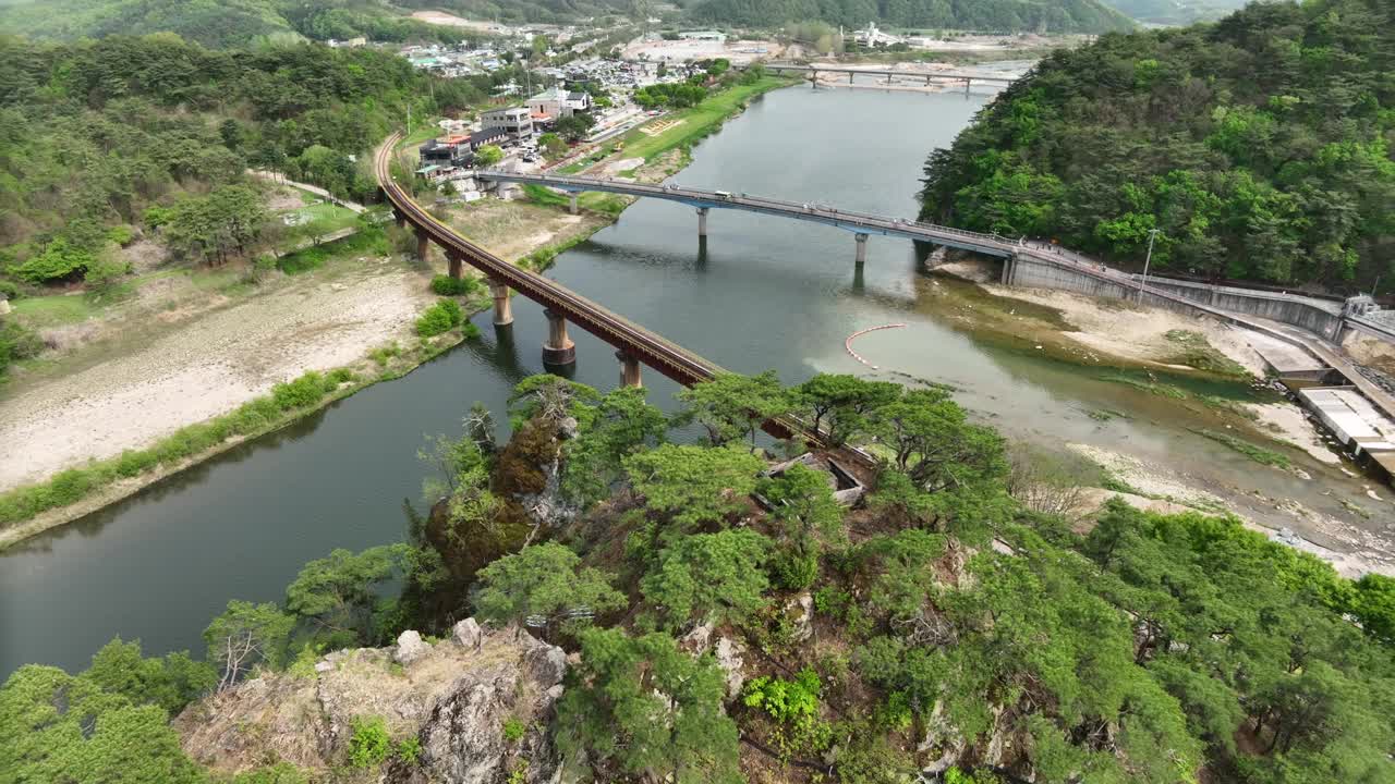 韩国江原道原州市小金山周围的风景视频素材