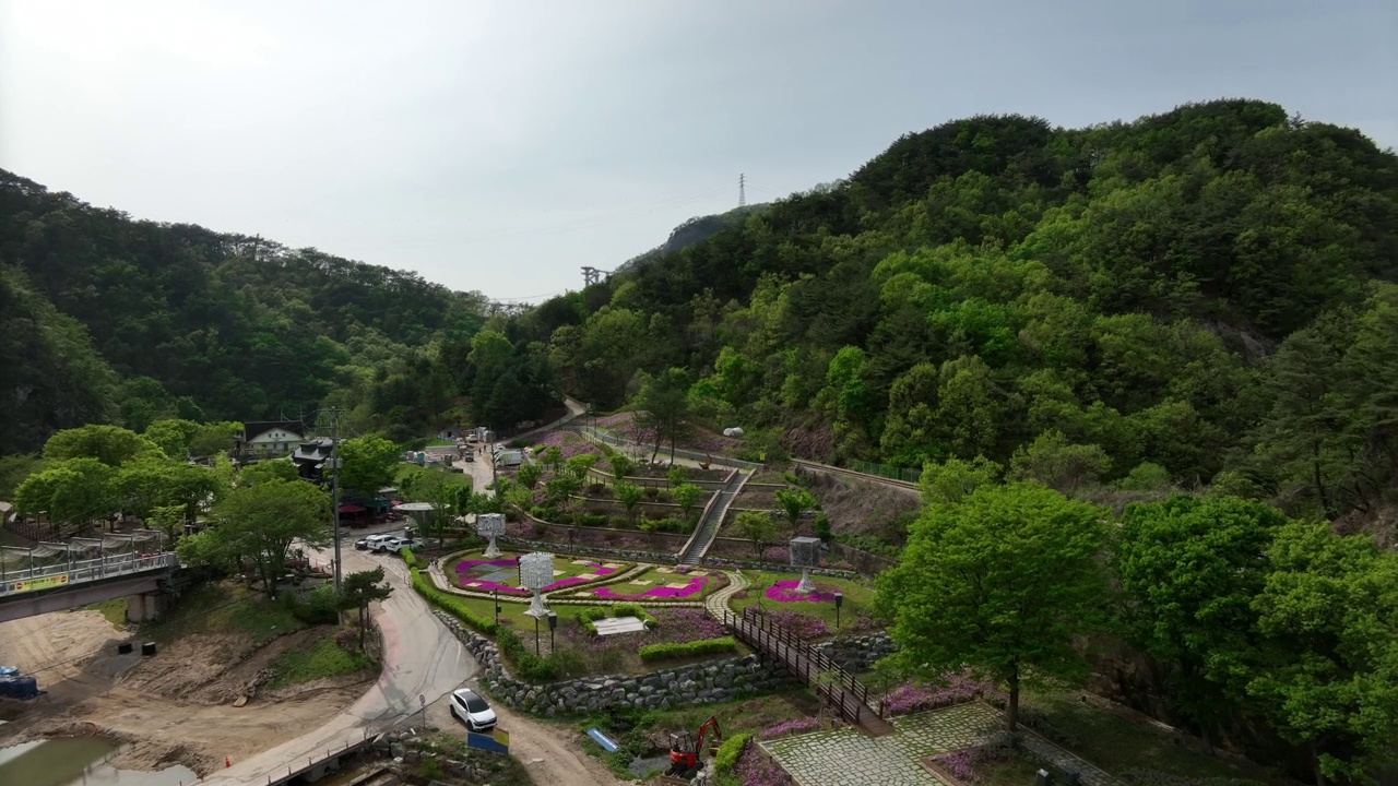 韩国江原道原州市小金山周围的风景视频素材