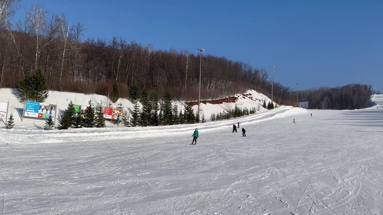 冬季滑雪场的视频视频素材