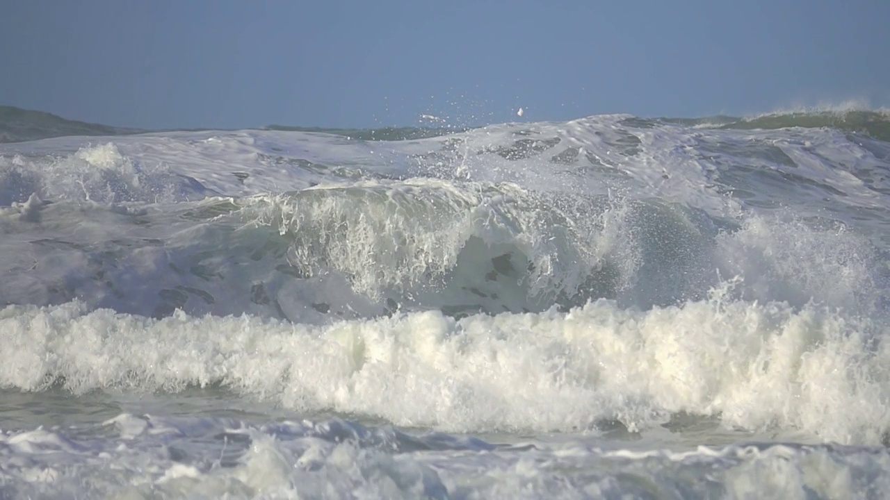 海浪海水泡沫视频素材