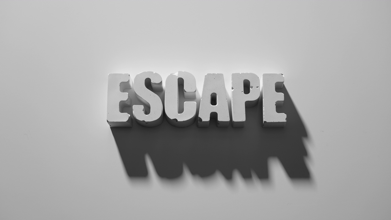 具体字母系列，ESCAPE，俯视图视频下载