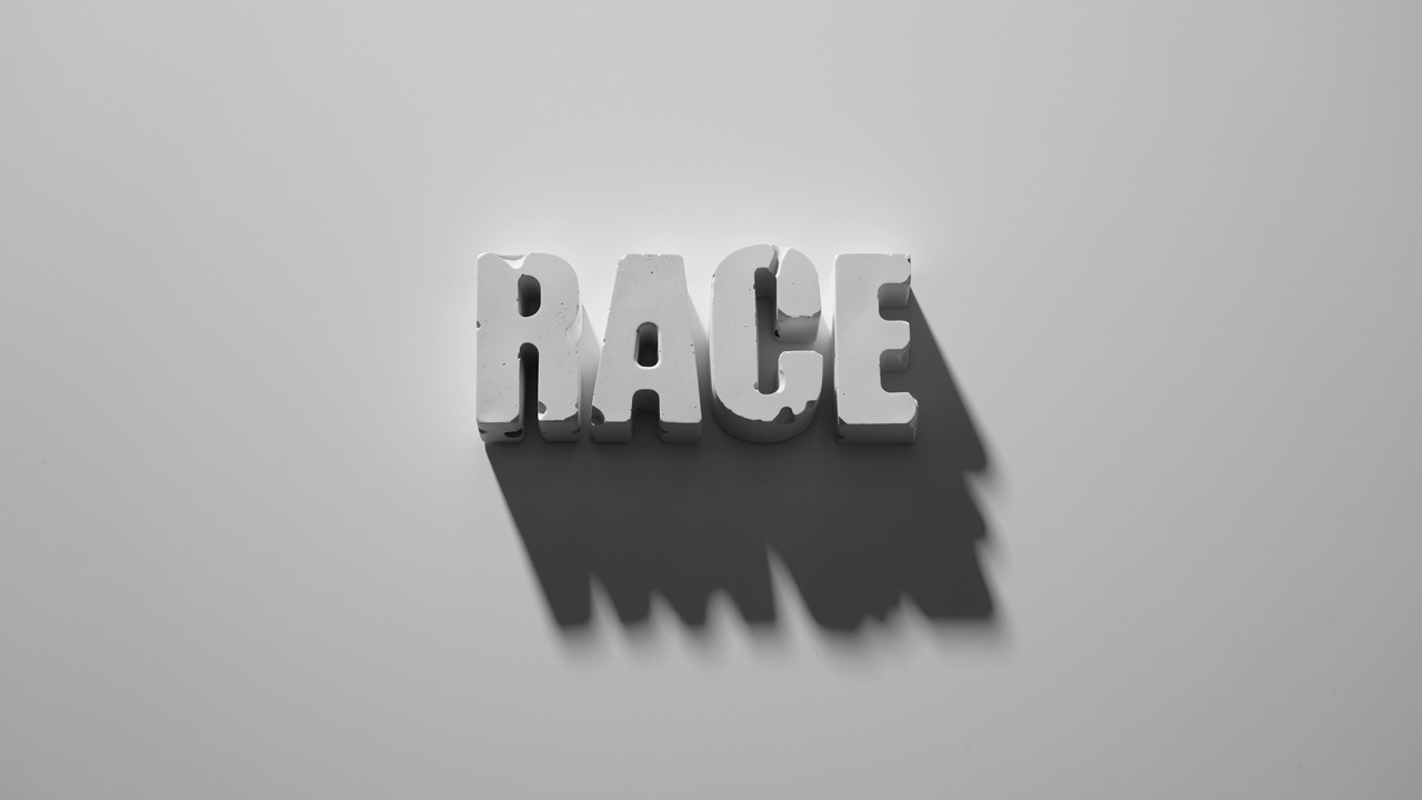 具体字母系列，RACE，俯视图视频素材