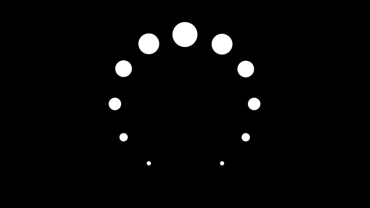 大圆由小圆按顺时针方向上下缩放形成，加载圆视频素材