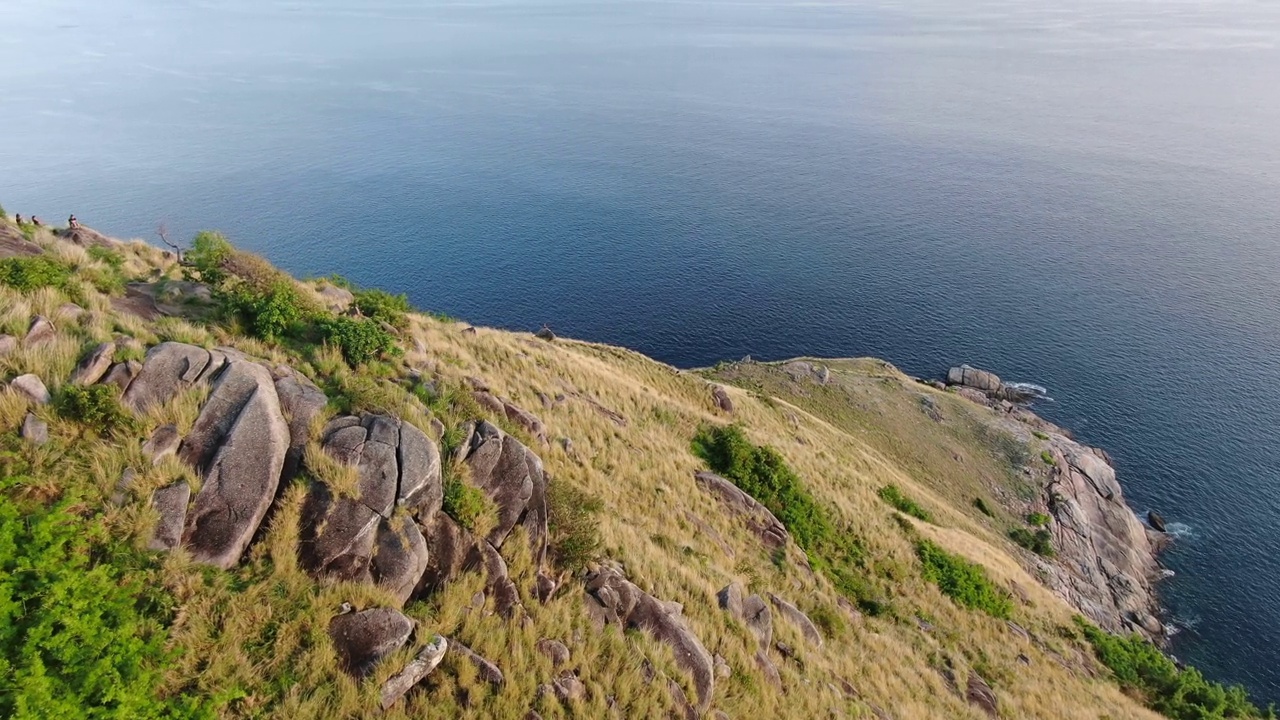 鸟瞰Krating海角，普吉岛，泰国视频素材