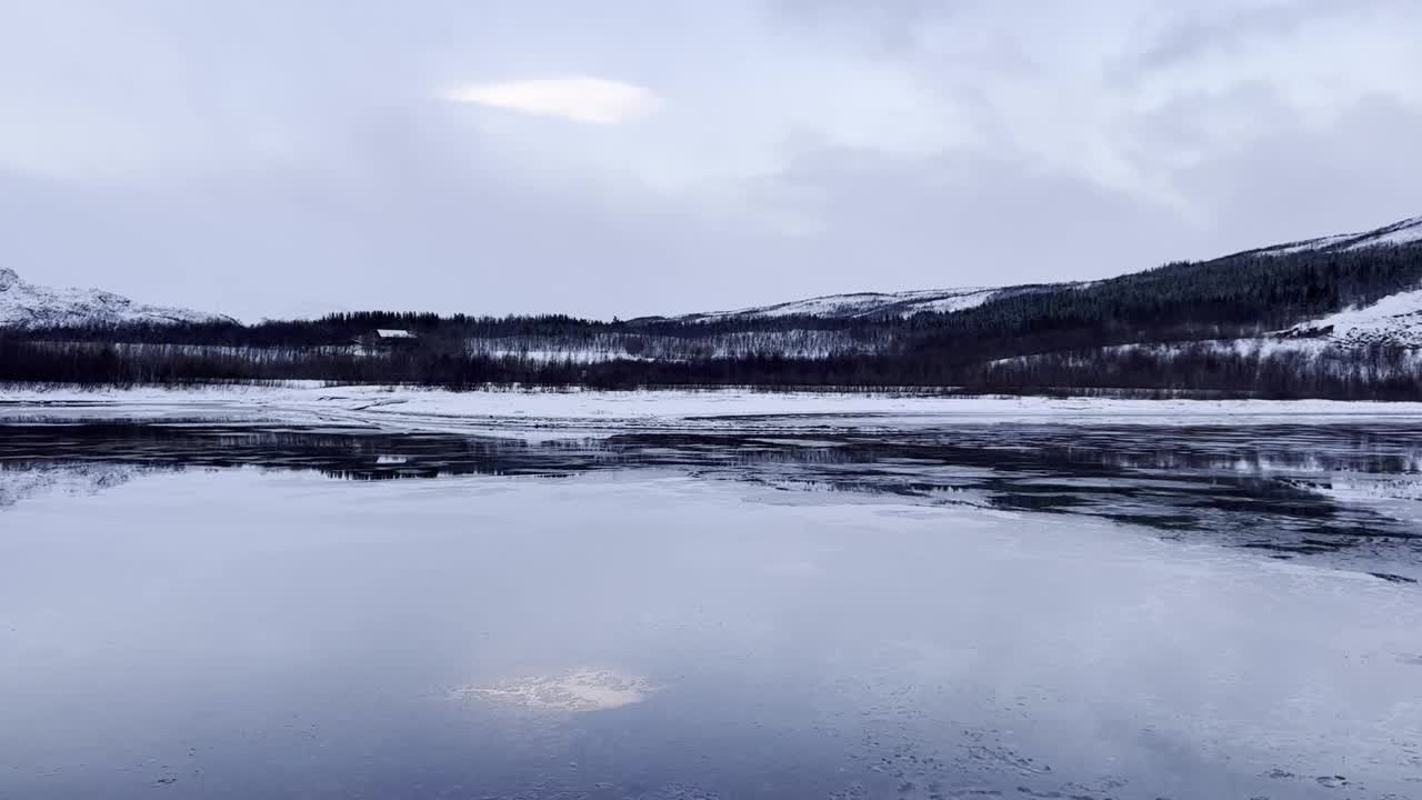 冬季峡湾景观视频视频素材