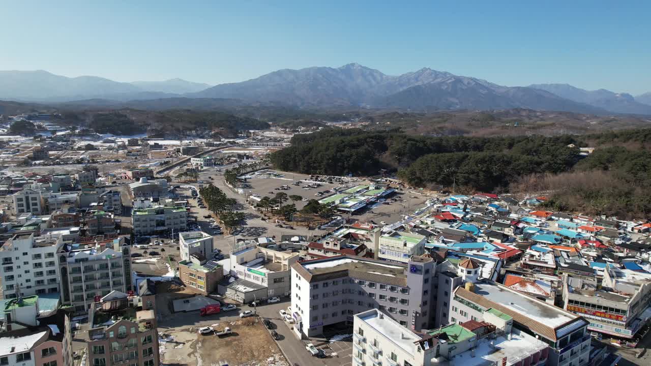 江原道阳阳郡的市中心风景视频素材