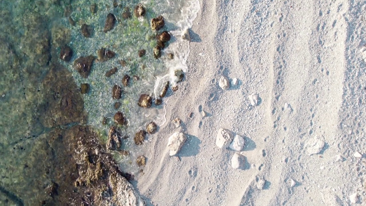 爱琴海海滩鸟瞰图视频素材