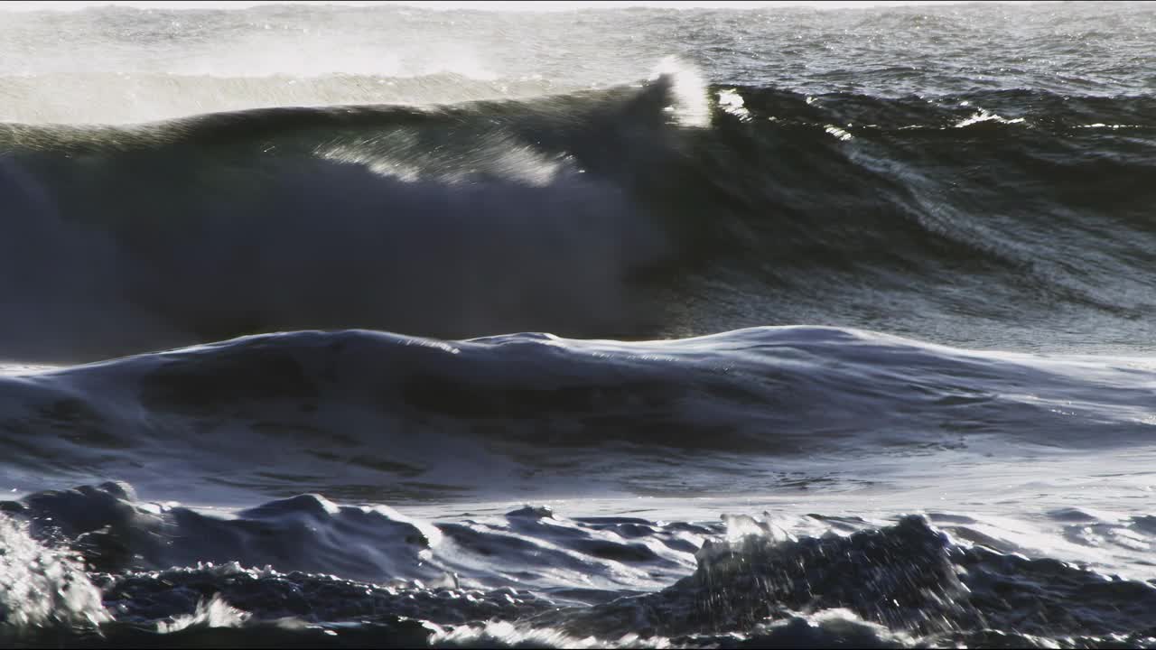 东海/韩国附近的海浪视频素材