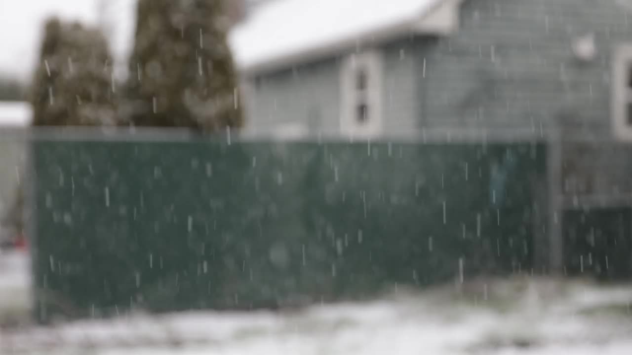 雪花近距离飘落视频素材