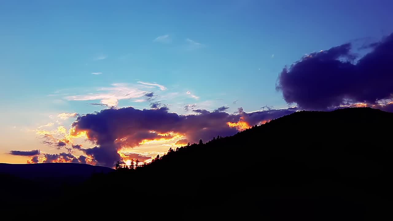 森林多云的天空背景4K视频下载