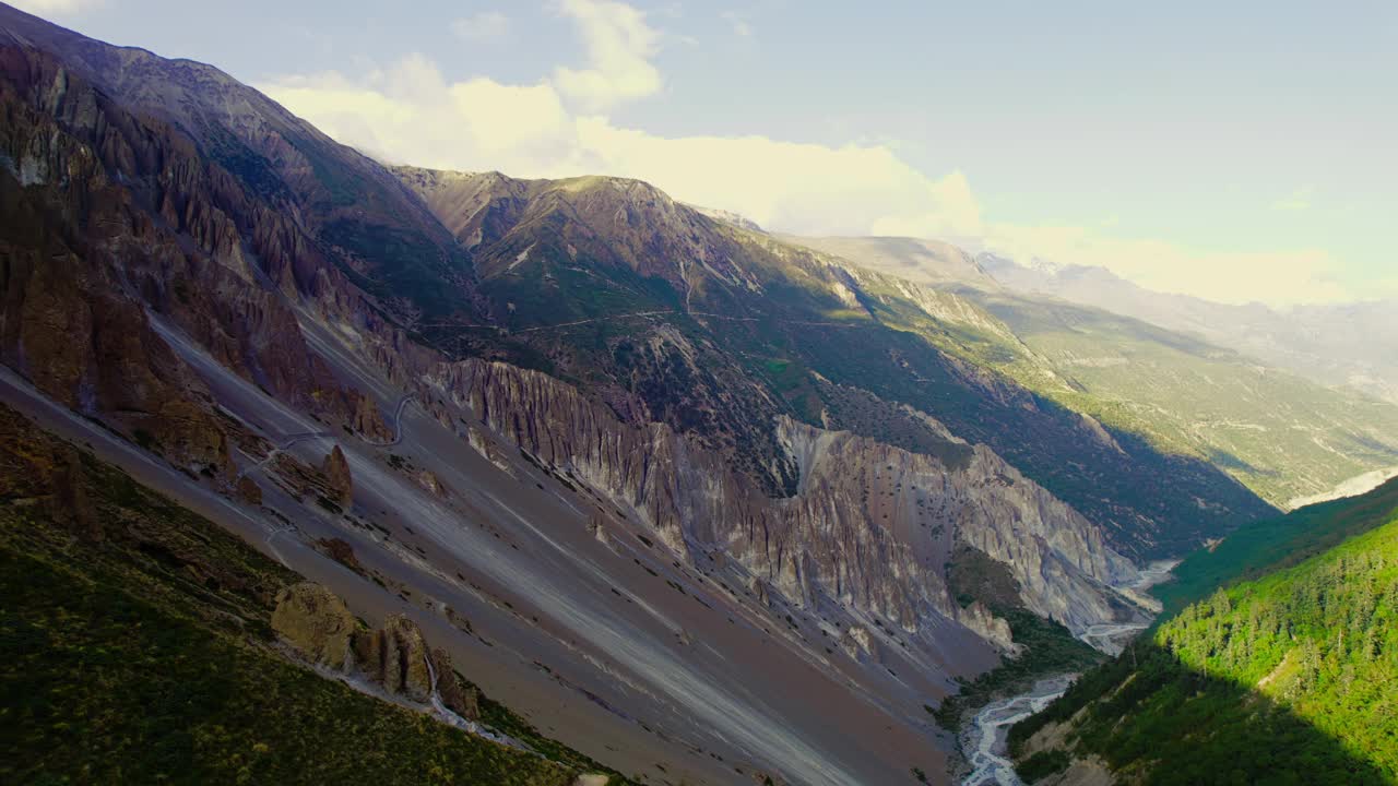 Manang上方的Annapurna自然保护区视频素材