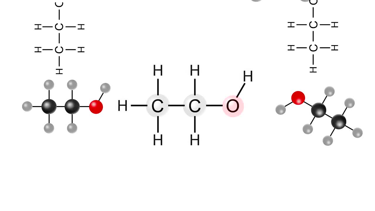 酒精分子视频素材