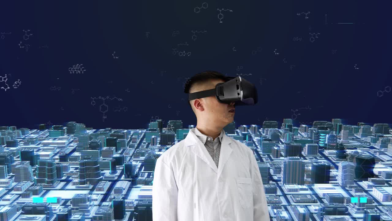 Vr虚拟现实实验和智能医疗概念视频素材