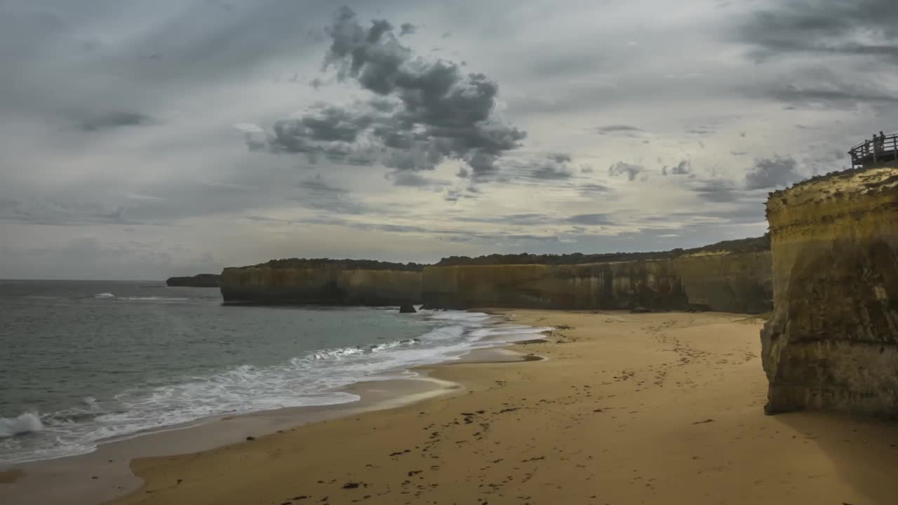 澳大利亚海岸瞭望台的时间流逝视频素材