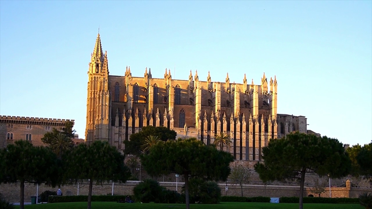 -马略卡的Catedral de Mallorca, Palma de Mallorca视频素材