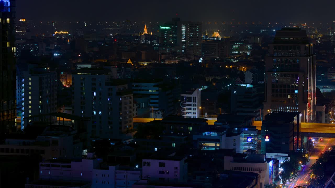 曼谷城市夜景视频素材