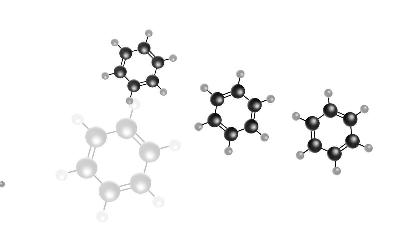 苯分子视频素材