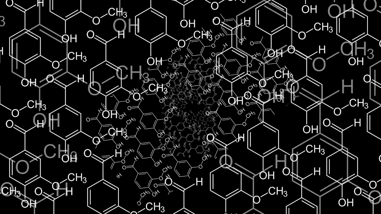 香兰素的结构式视频素材