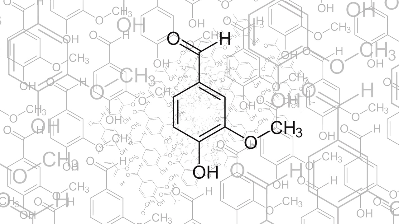 香兰素的结构式视频素材