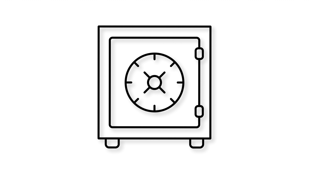 保险箱。图标动画。运动图形。视频素材