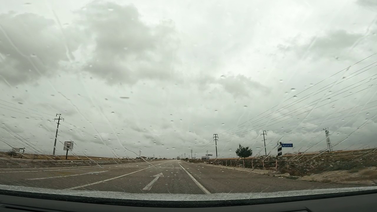 下雨天开车视频素材