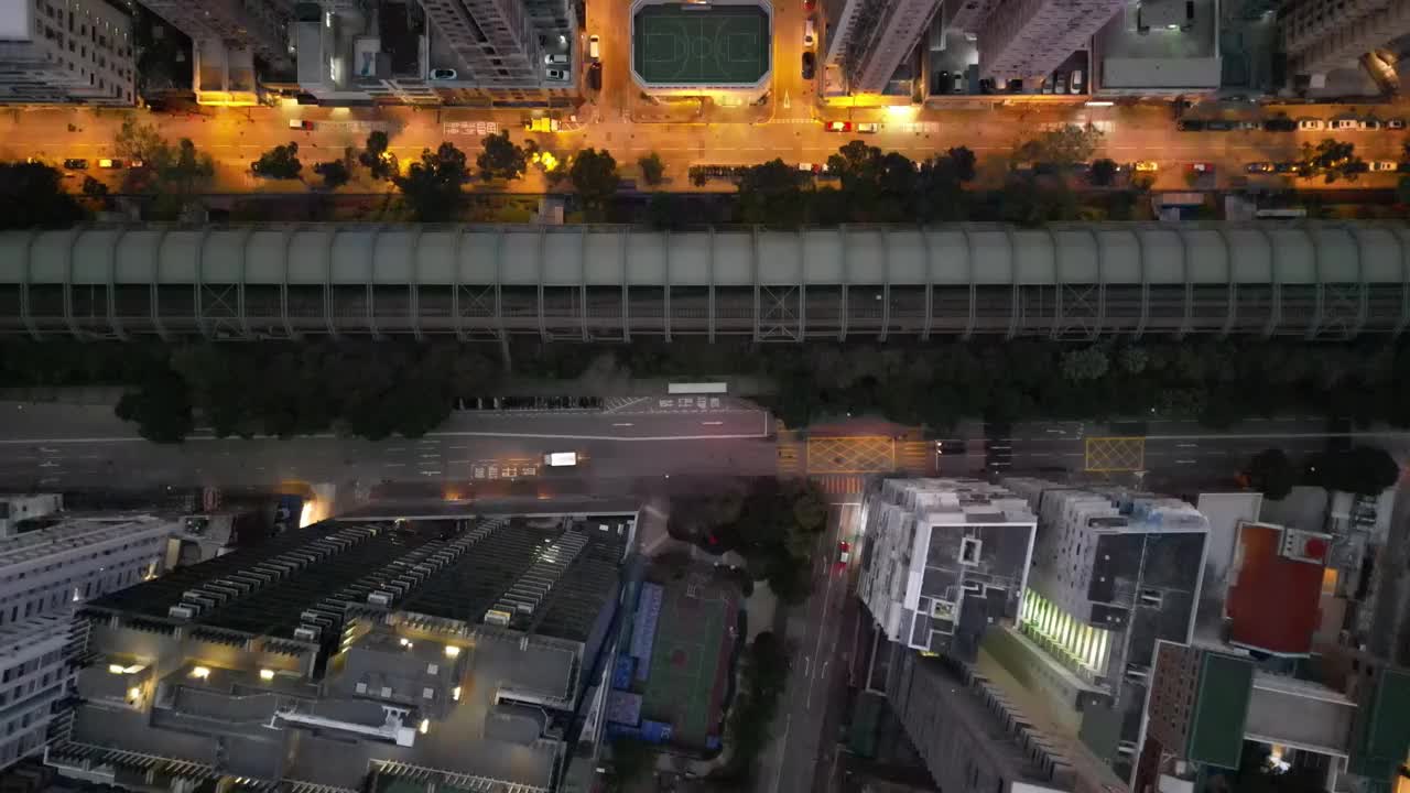 现代城市和道路夜景视频素材