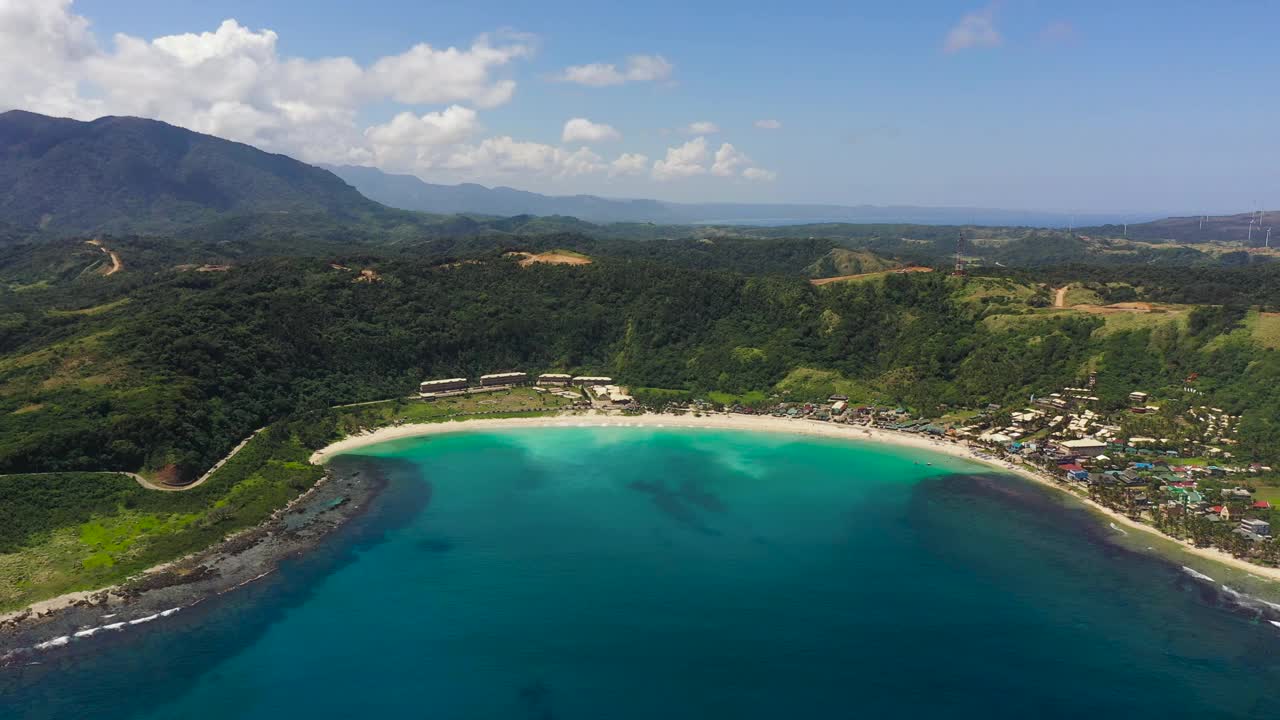 热带海滩鸟瞰图。菲律宾。视频素材