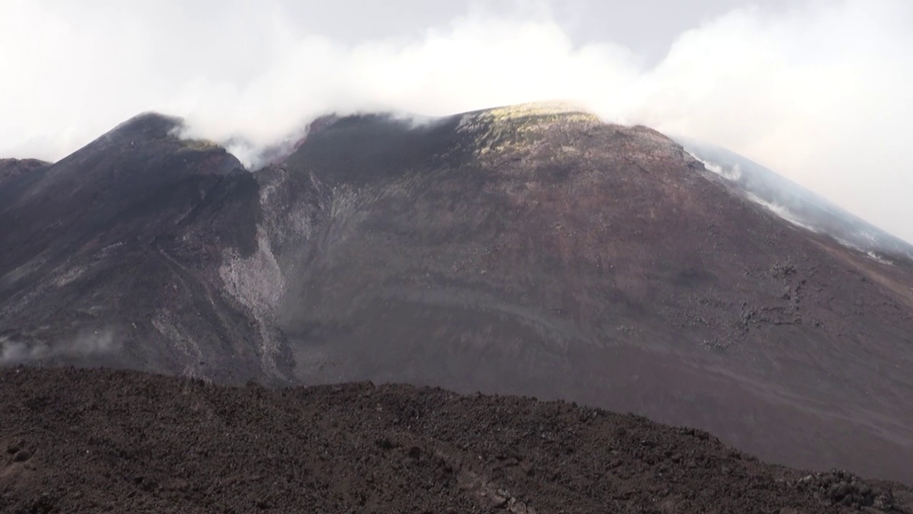 埃特纳火山的火山口-意大利西西里岛视频素材