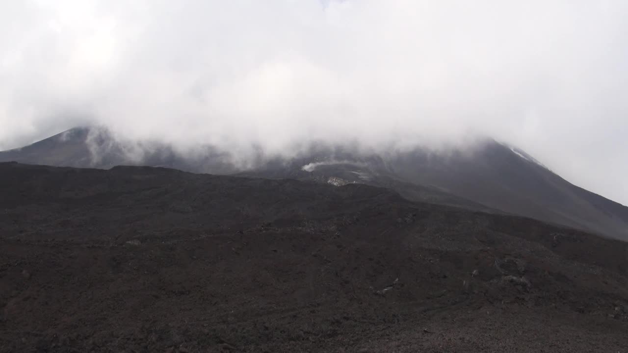 埃特纳火山的火山口-意大利西西里岛视频素材