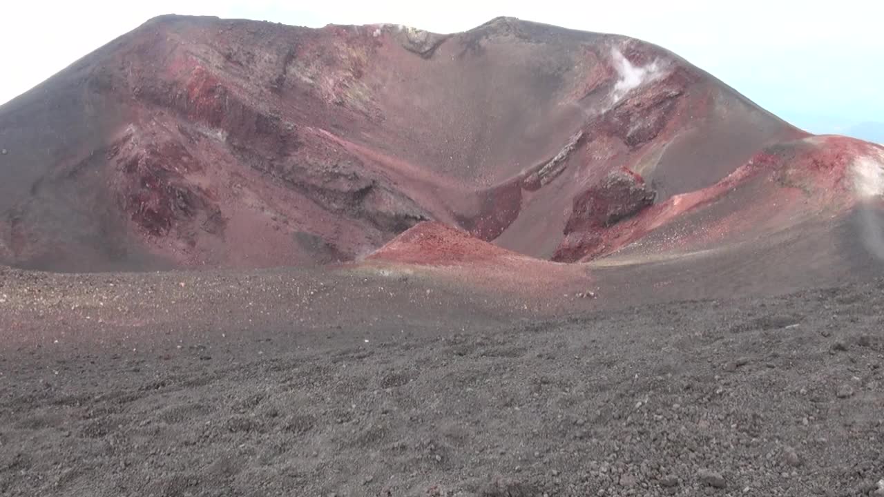 埃特纳火山的火山口-意大利西西里岛视频素材