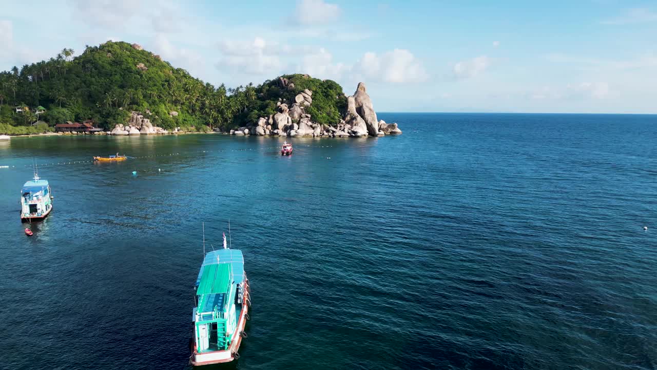 泰国高帕根区高涛岛的鸟瞰图。视频素材