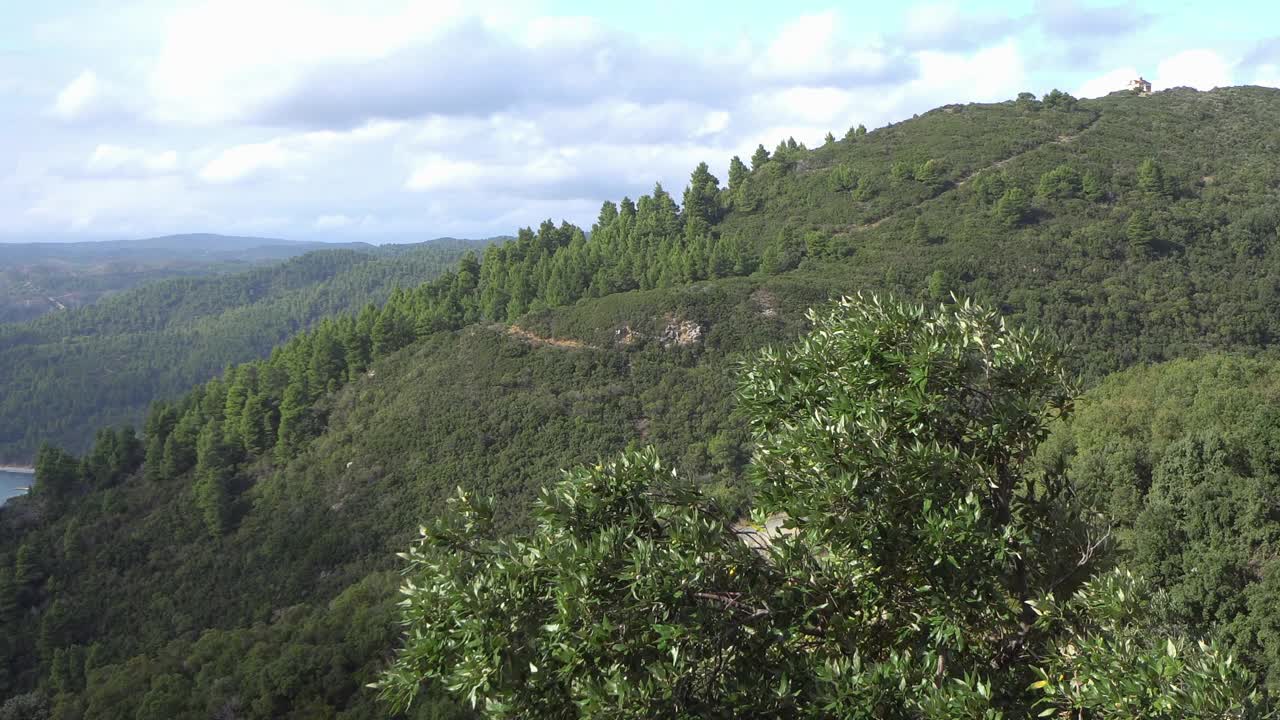 希腊芒阿索斯半岛全景视频素材