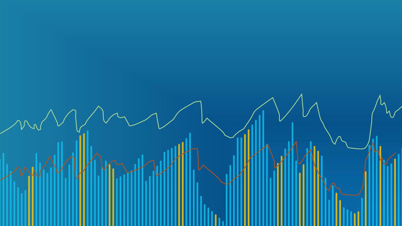 抽象金融折线图概念。理财图形概念适合理财投资或经济视频素材